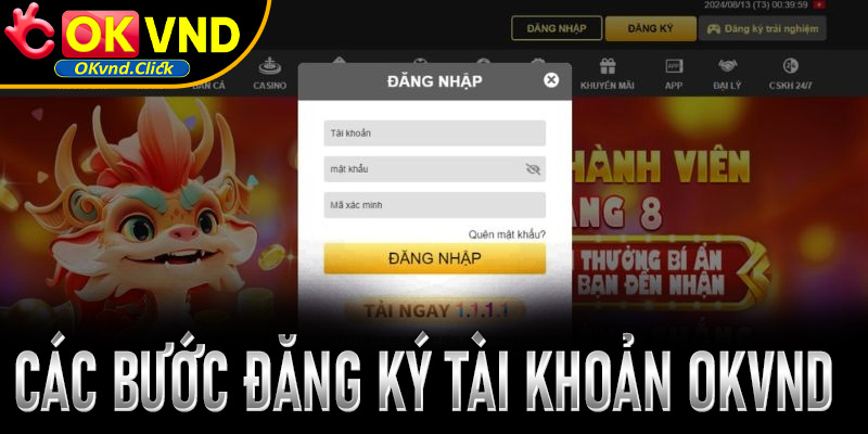 Các bước đăng ký tài khoản Okvnd cho tân thủ